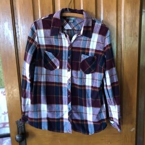 Natural Reflections Plaid Button Down